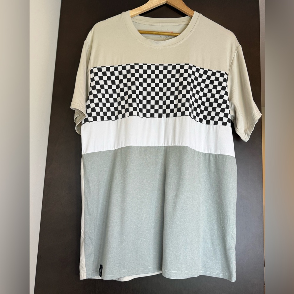 BROOKLYN STANDARD Men’s Stylish Checkered Colorblock Tee